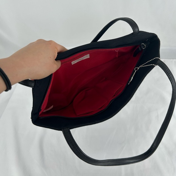 Vintage y2k Girlfriend Black Canvas Bag with Embroidered - Picture 5 of 8